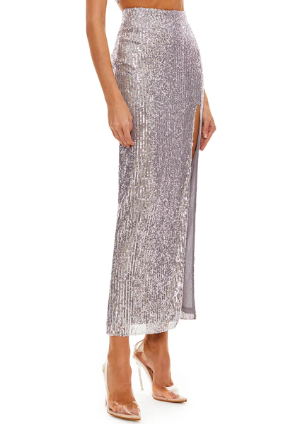 Юбка-миди из пайеток SODAMODA, цвет: серебро, 20260 купить онлайн