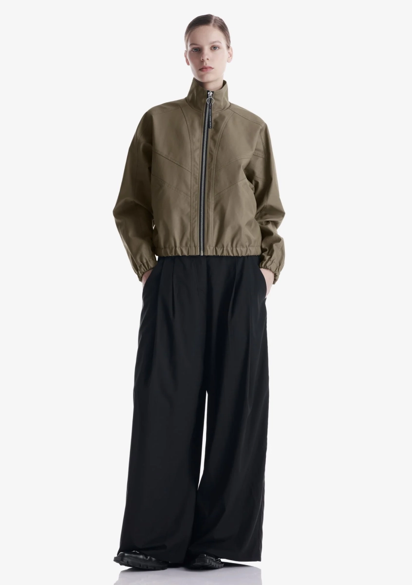 Бомбер из экокожи KRAKATAU, цвет: мох, Qw519A-515 купить онлайн