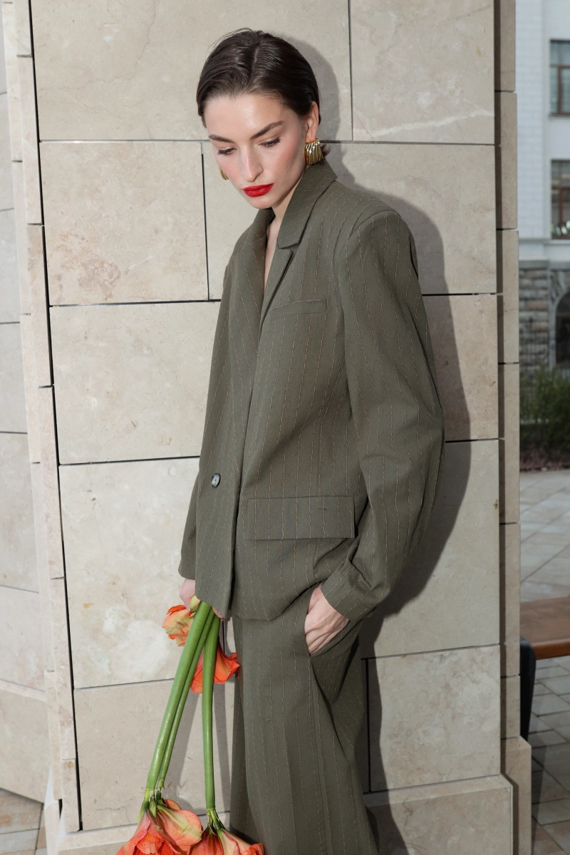 Жакет line Green issju, цвет: зеленый  |новая коллекция купить онлайн