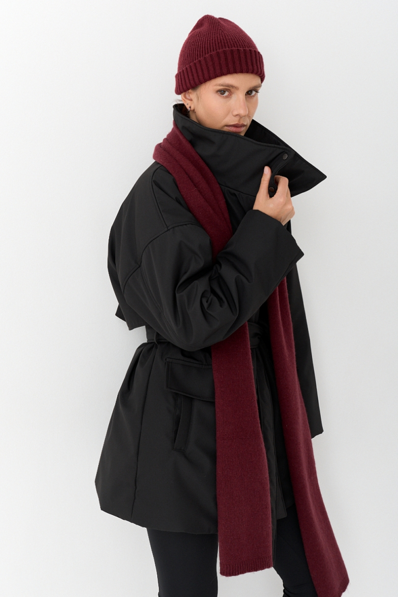 Парка на кнопках двубортная Ricoco, цвет: Черный, 6096/1 купить онлайн