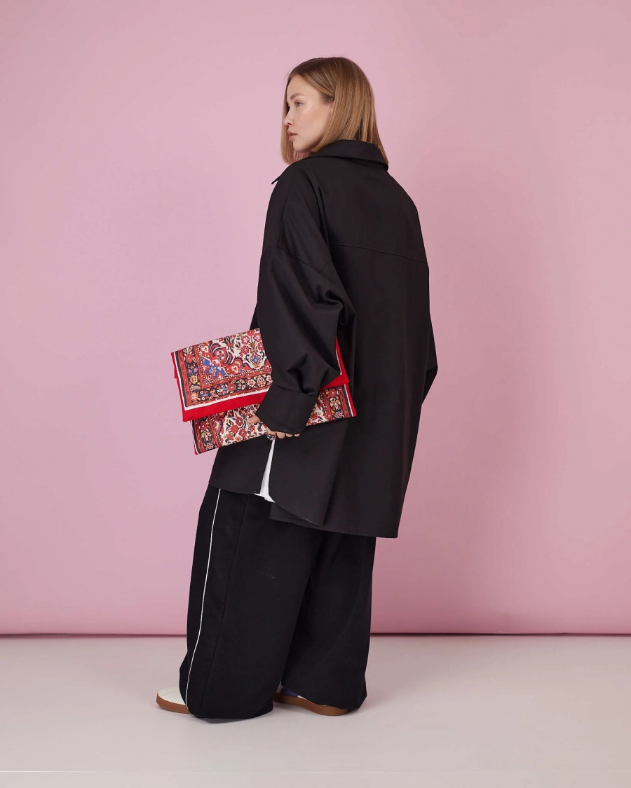 Рубашка макси оверсайз #6 TABOO, цвет: Черный, Rub06 купить онлайн