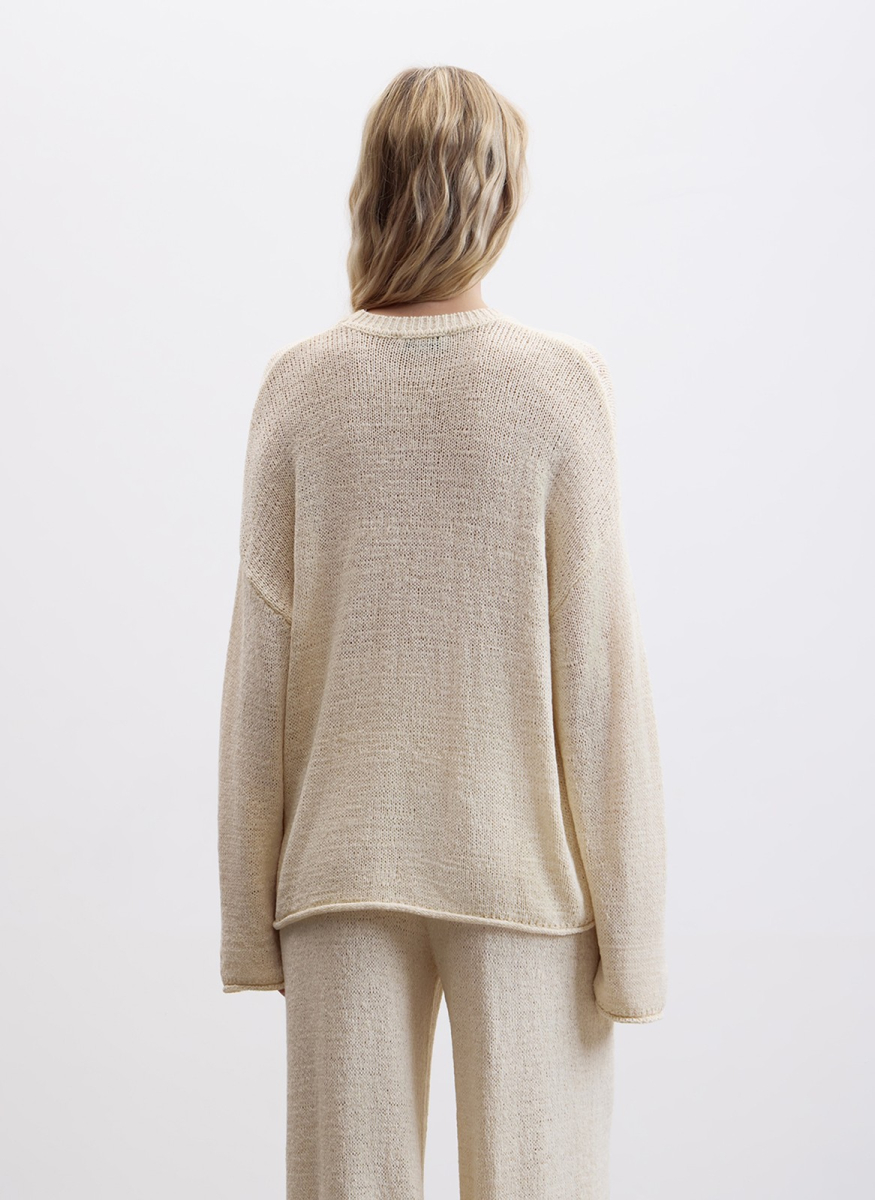 Джемпер ажурной вязки ALL WE NEED, цвет: молочный, 2604W3552-21 купить онлайн