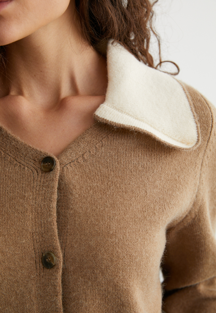 Кардиган Polly Marou, цвет: коричневый, mar1_1023_24 купить онлайн