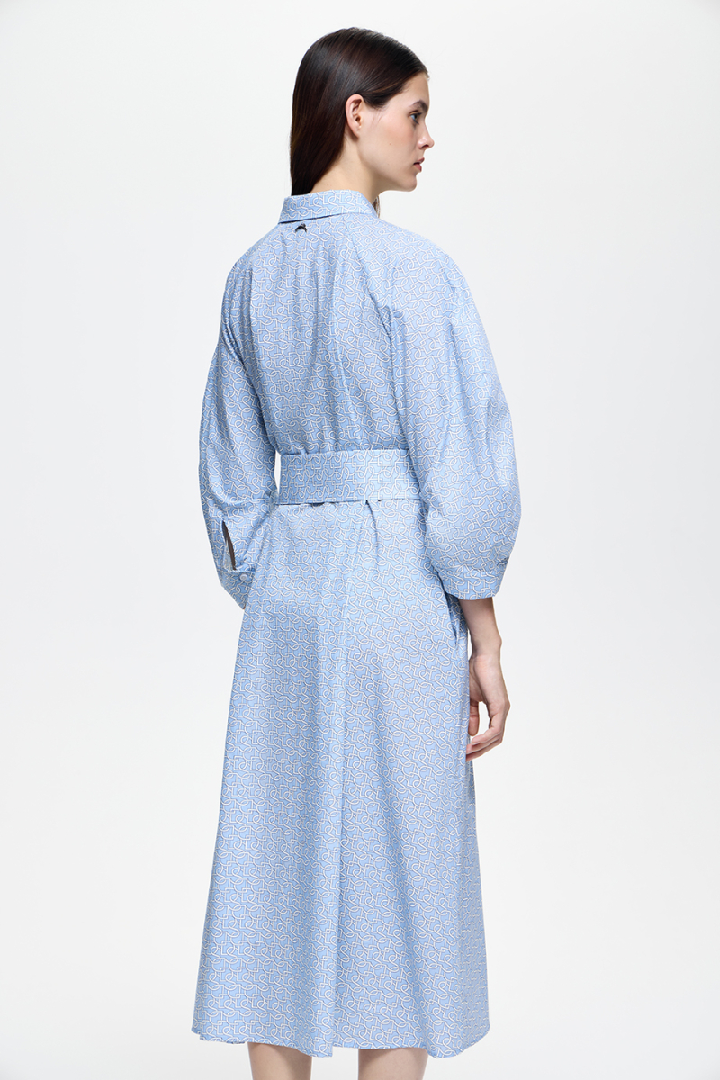 Платье-рубашка с лого-паттерном DREAMS BY ALENA AKHMADULLINA, цвет: голубой, 126102070204615/211000 купить онлайн