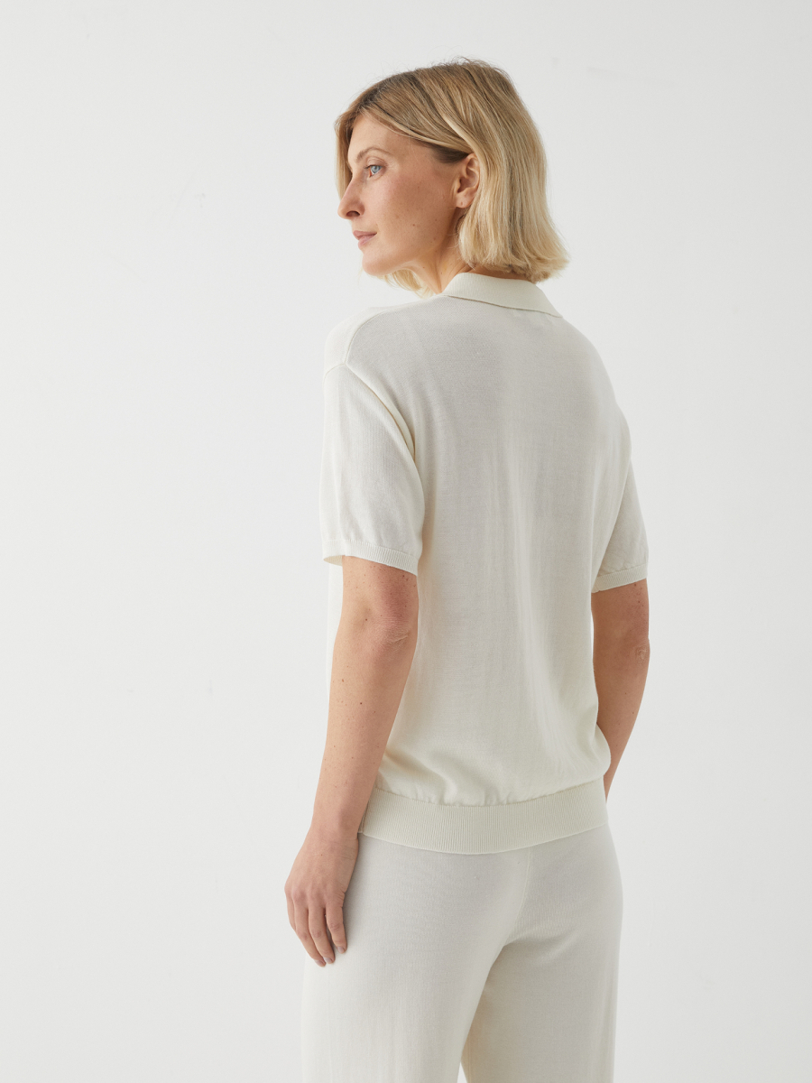 Поло вязаное Marou, цвет: молочный, Mar_26021403 купить онлайн