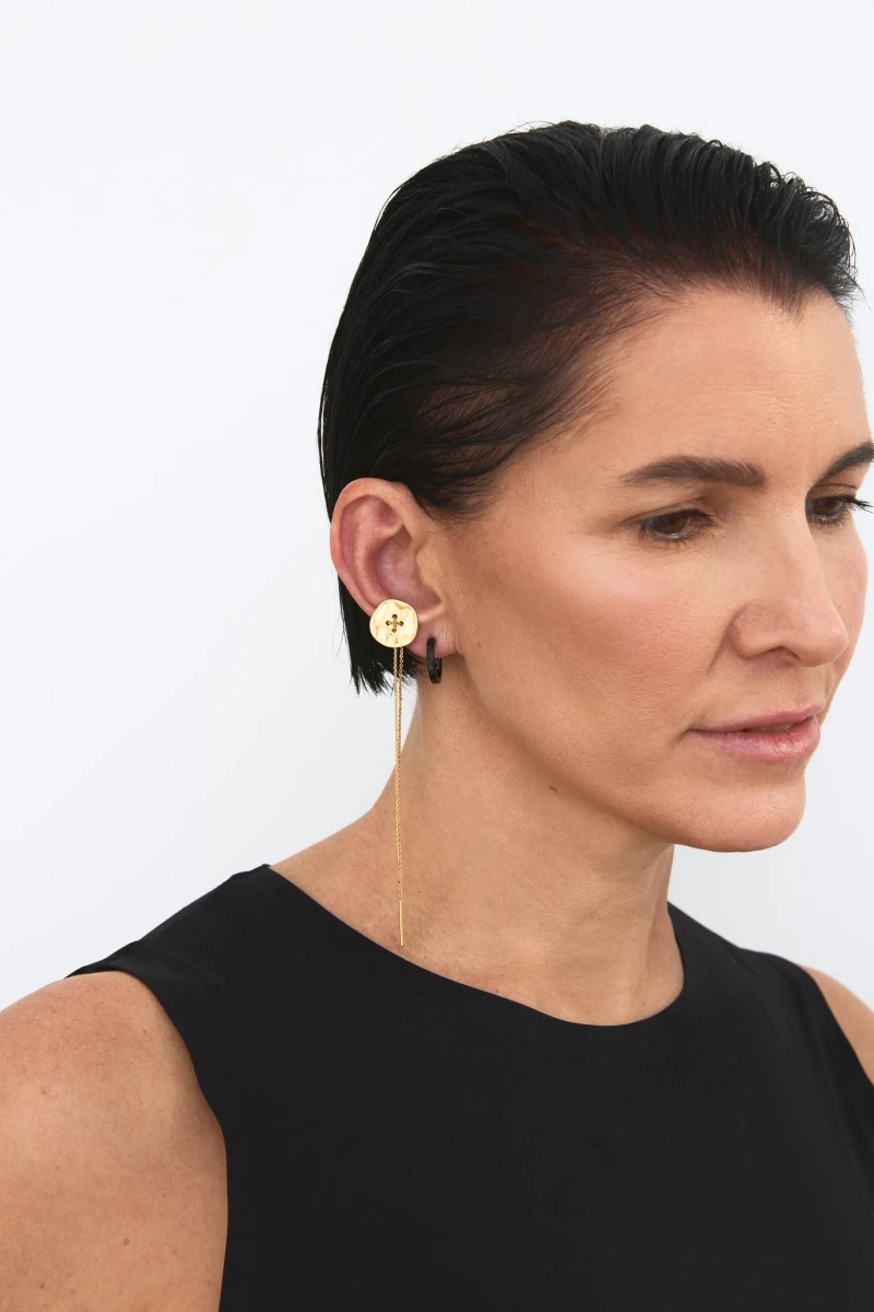 Серебряная серьга-кафф «Пуговица» SBLESKOM, цвет: серебро, 22008 купить онлайн