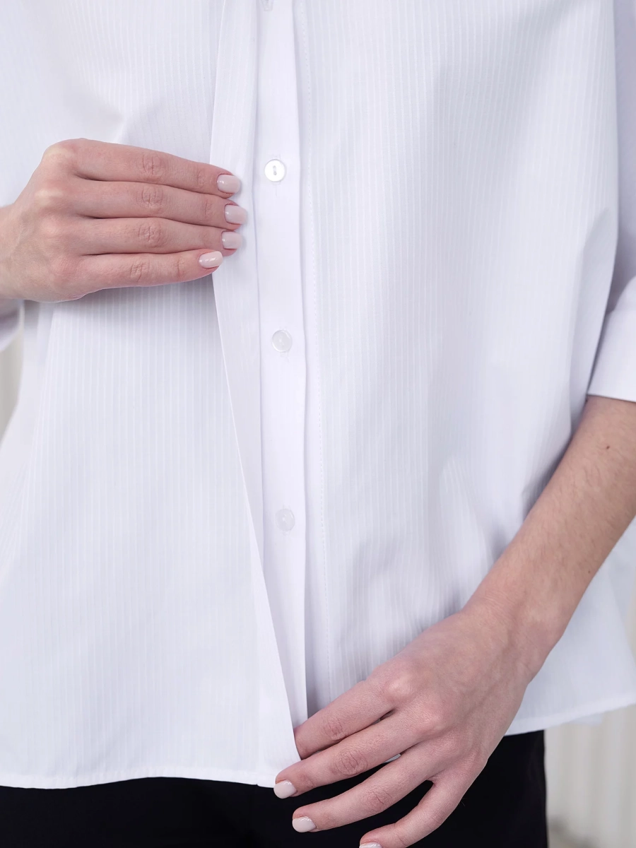 Рубашка оверсайз с коротким рукавом I.B.W., цвет: белый, SH018 купить онлайн