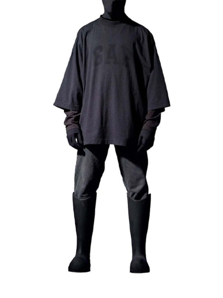 Футболка YEEZY x GAP X Balenciaga shvetsov store, цвет: dark gray,  купить онлайн