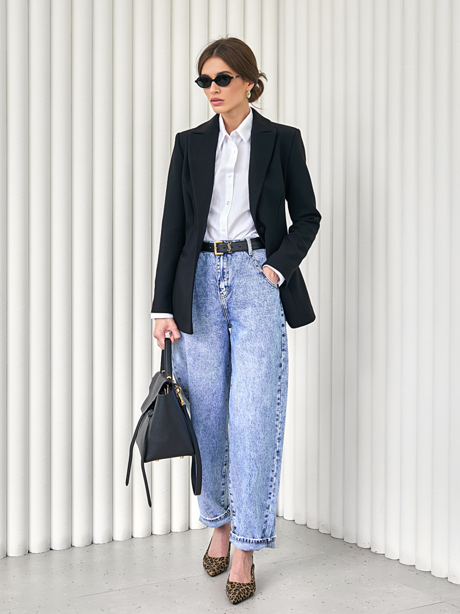 Джинсы-баллон I.B.W., цвет: голубой, TR036 купить онлайн