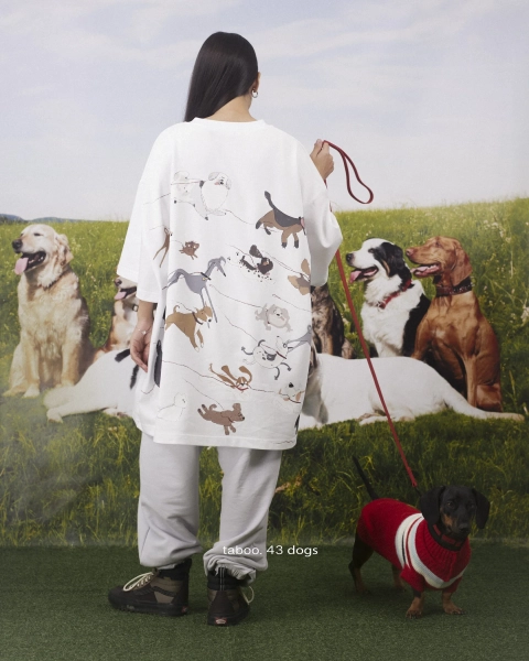 Футболка «43 dogs» TABOO, цвет: белый, 41dogs купить онлайн
