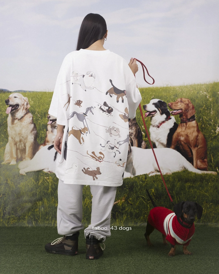 Футболка «43 dogs» TABOO, цвет: белый, 41dogs купить онлайн
