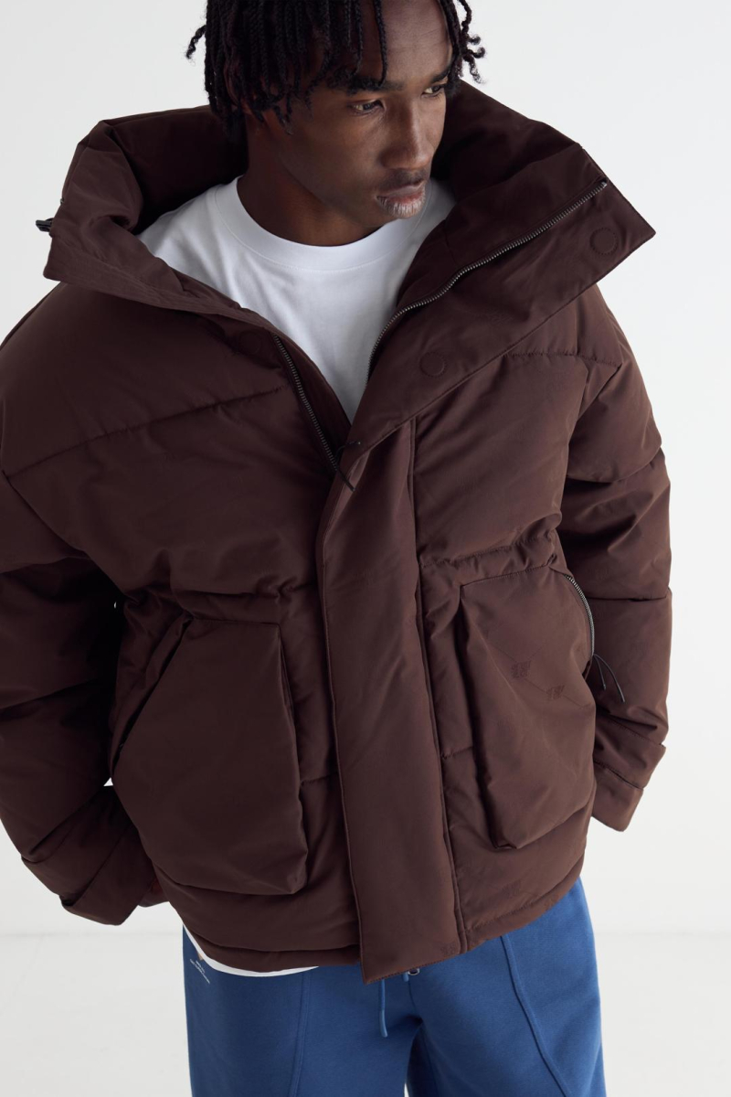 Пуховик Pattern CULT, цвет: коричневый, 73048 купить онлайн