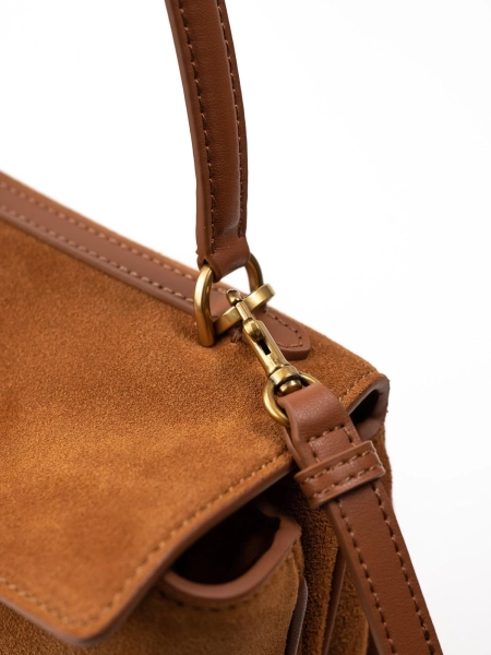 Сумка Сандра средняя brand salad, цвет: замша карамельная J-704-PHR 6946 купить онлайн