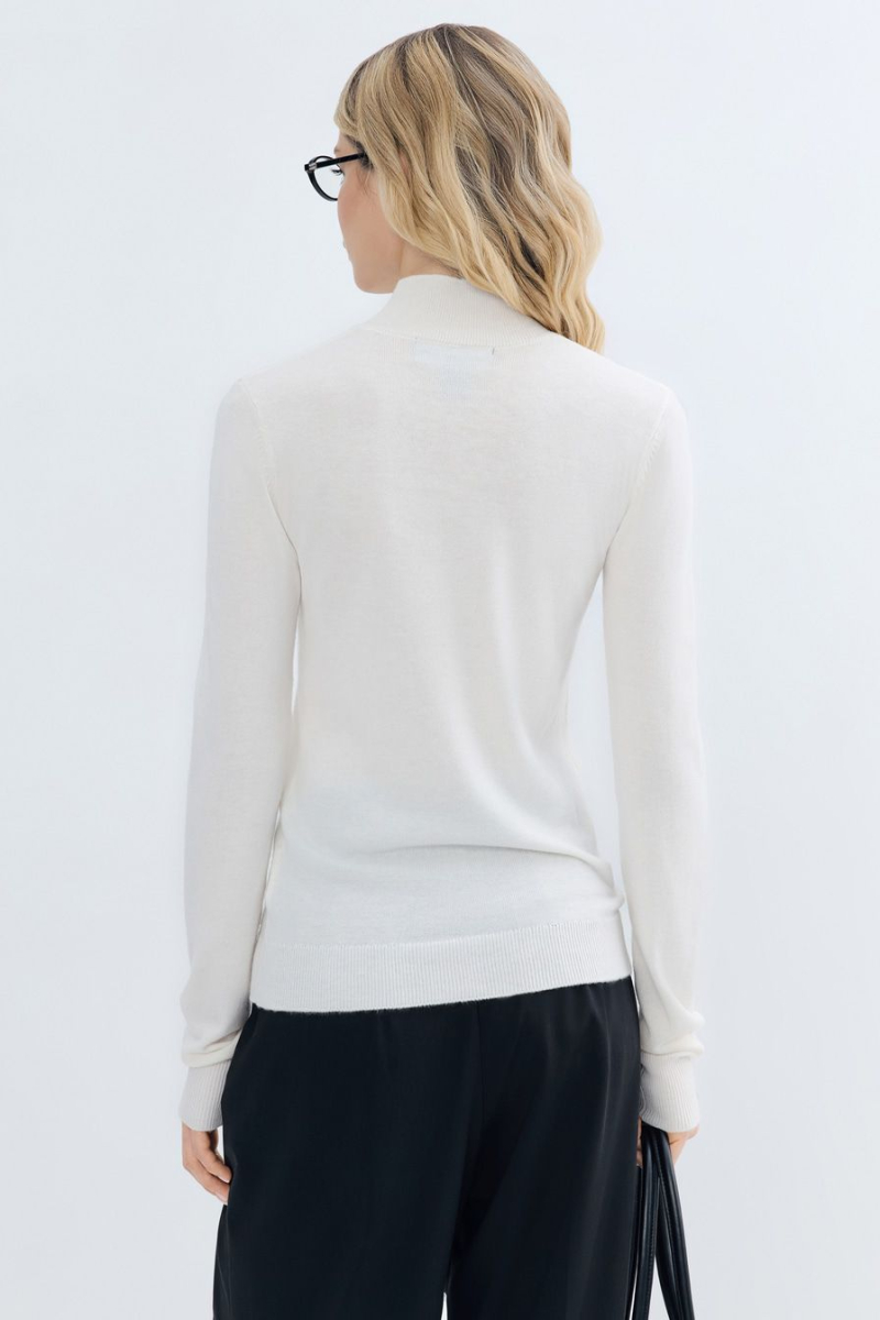 Водолазка с добавлением шерсти и кашемира TOPTOP, цвет: молочный, TTS.052.15462.120 купить онлайн