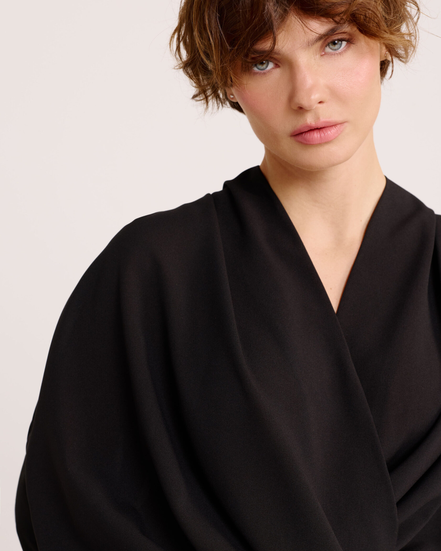 Блуза из креп-шифона BLACK Anmuse, цвет: Черный, BL25W216-BLC купить онлайн