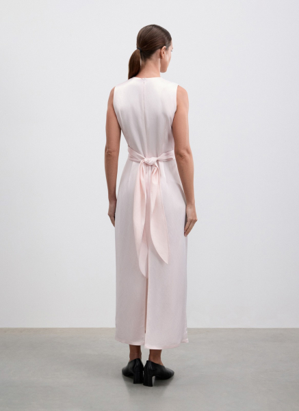 Платье с узлом на талии ALL WE NEED, цвет: розовый,  купить онлайн