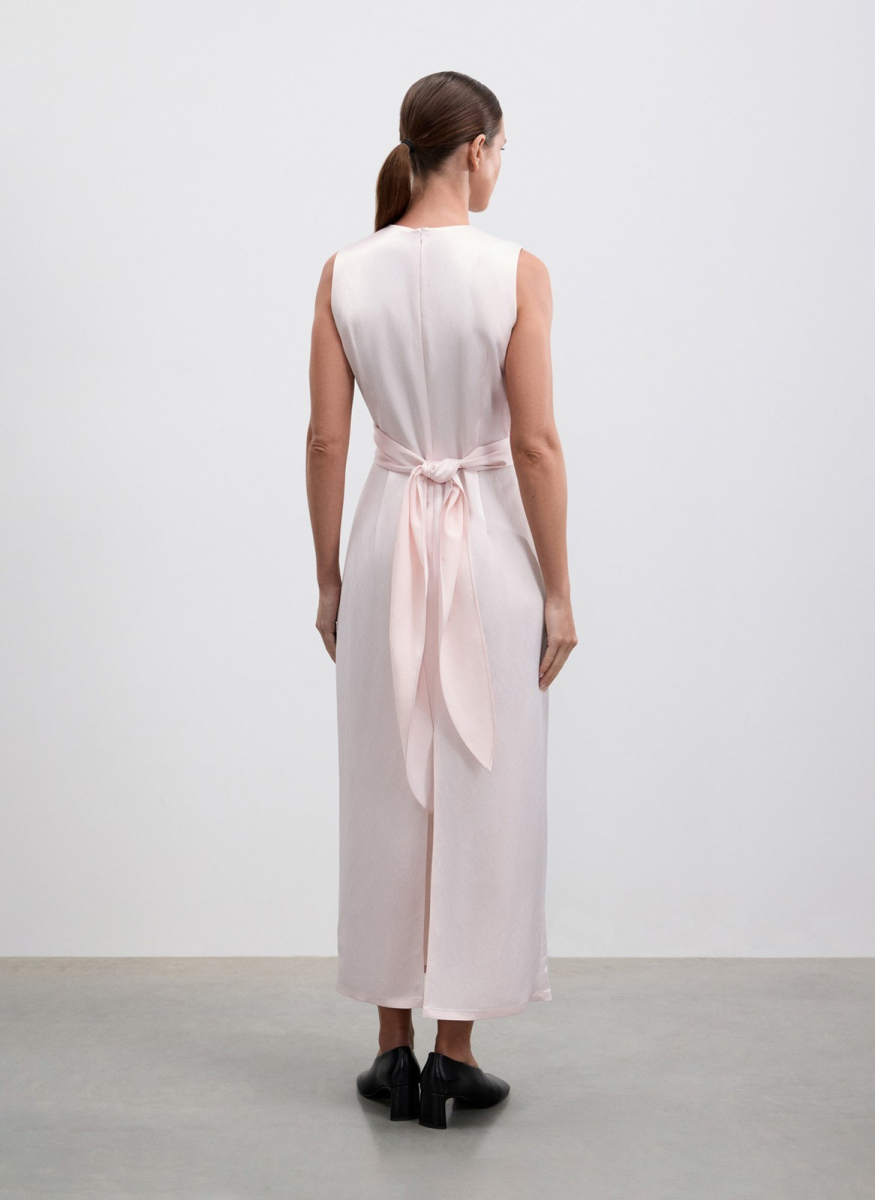 Платье с узлом на талии ALL WE NEED, цвет: розовый,  купить онлайн