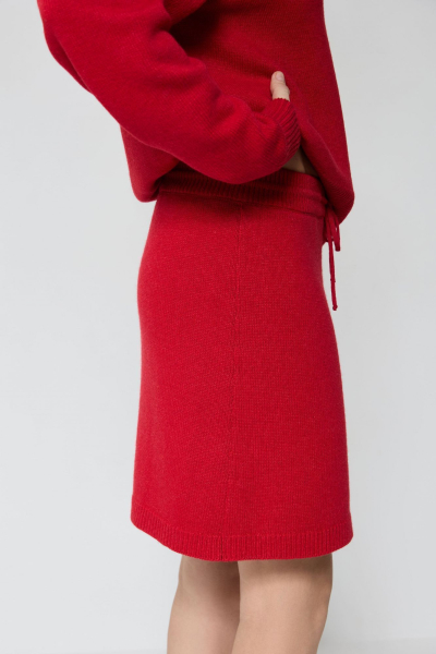 Юбка мини из смесового кашемира AROUND, цвет: красный, 271_26C24 купить онлайн
