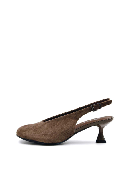 Туфли из натуральной замши на каблуке