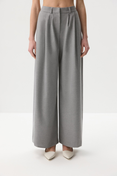 Брюки палаццо с широким поясом