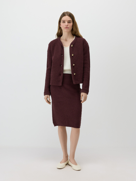 Кардиган букле Conso, цвет: коричневый, KCL 260726 - коричневый купить онлайн