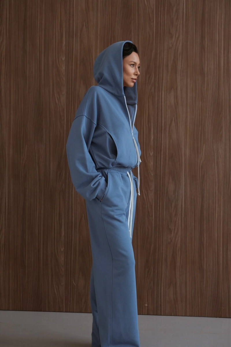 Джоггеры на затяжках "Воздух" Мини, цвет: индиго, НФ-00000477 купить онлайн