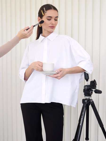 Рубашка оверсайз с коротким рукавом