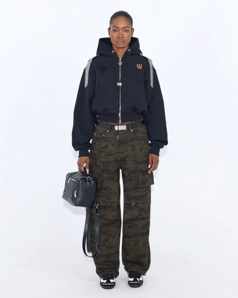 Джинсы-карго камуфляж