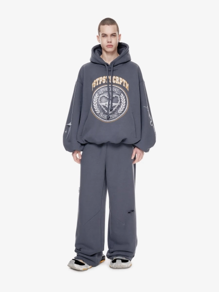 Худи с принтом POST POST SCRIPTUM, цвет: серый,  купить онлайн