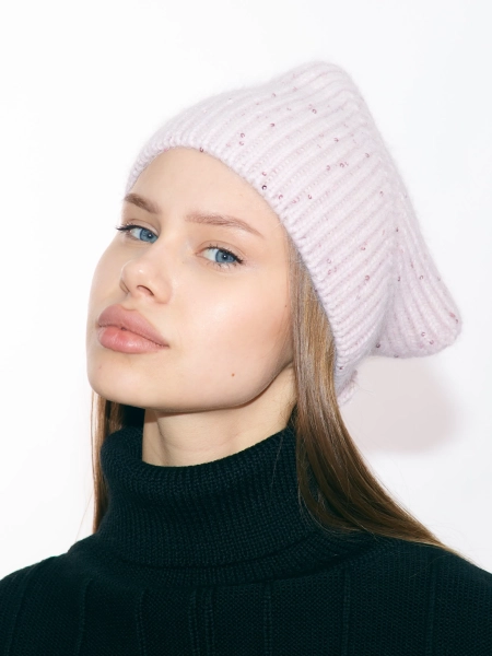 Косынка ангора с пайеткой на кнопке LIBERT'A, цвет: розовый 00038 купить онлайн