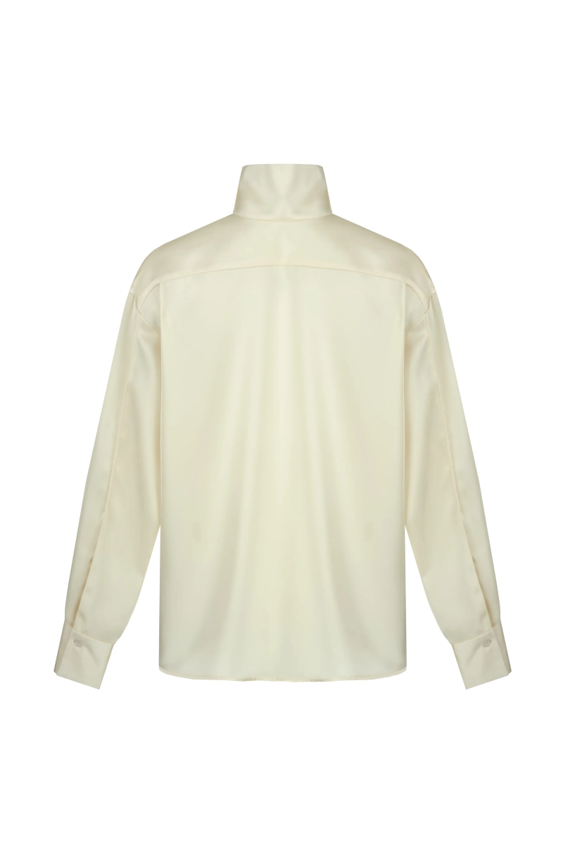 Блуза наоборот Shtripling, цвет: белый, SHRUB007MLK купить онлайн