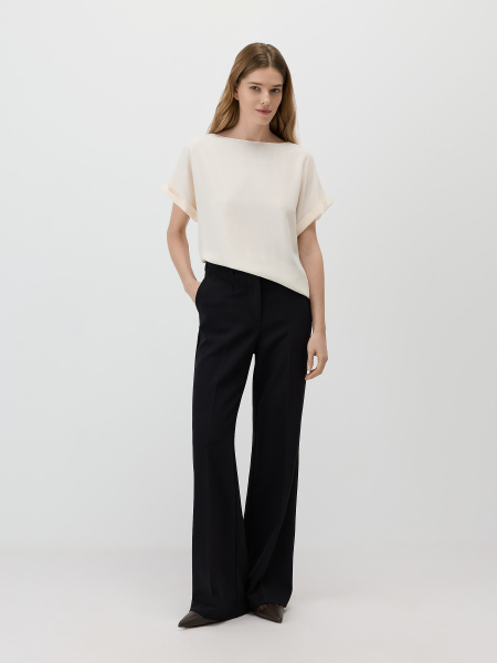 Блуза из крепа Conso, цвет: белый, PR 260420 - молочный купить онлайн