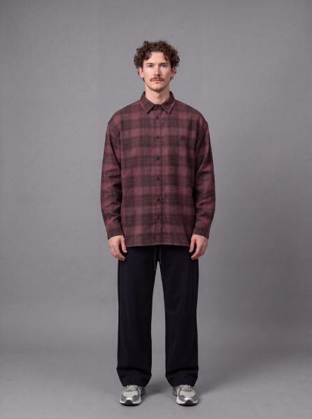 Рубашка «Лесоруб» SCANDALIS, цвет: Бордовый, РК017а купить онлайн
