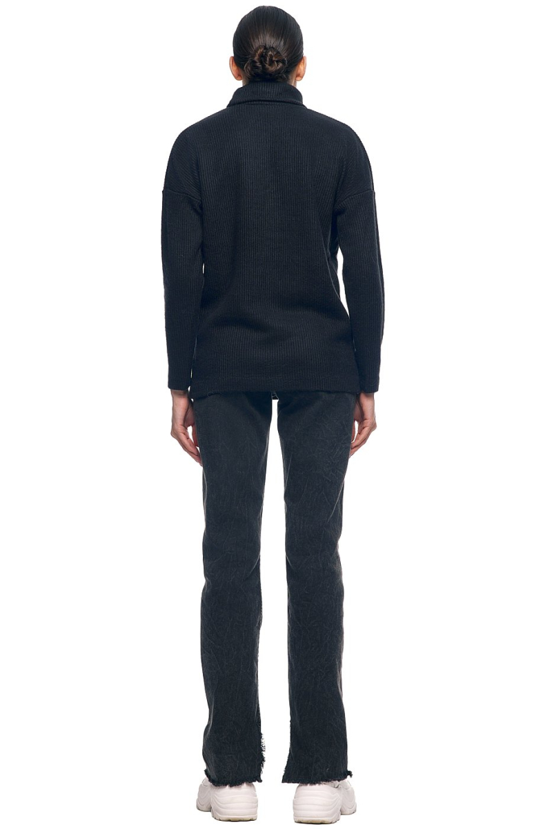 Свитшот удлиненный спущенный рукав SODAMODA, цвет: Черный, 10980 купить онлайн