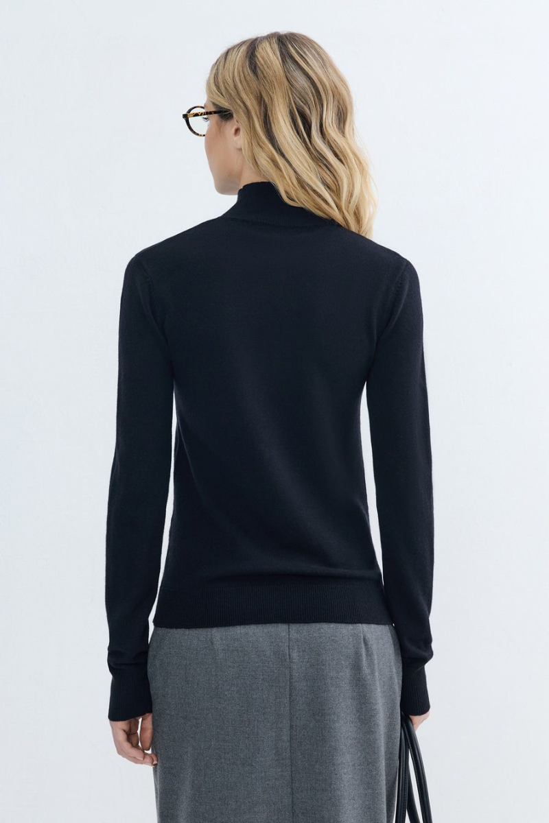 Водолазка с добавлением шерсти и кашемира TOPTOP, цвет: Черный, TTS.052.15462.900 купить онлайн