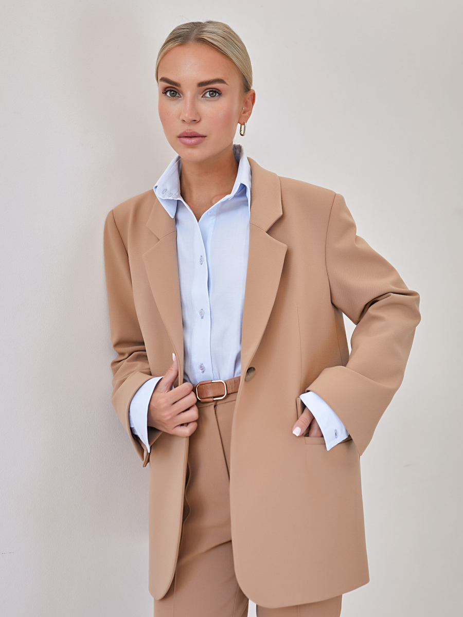 Рубашка базовая I.B.W., цвет: голубой, SH001 купить онлайн