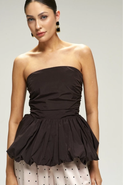 Топ-корсет с баской Choco Erist store, цвет: шоколадный, НФ-00002965 купить онлайн