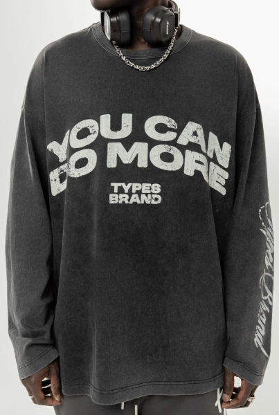 Лонгслив "do more Longsleeve" types, цвет: серый,  купить онлайн