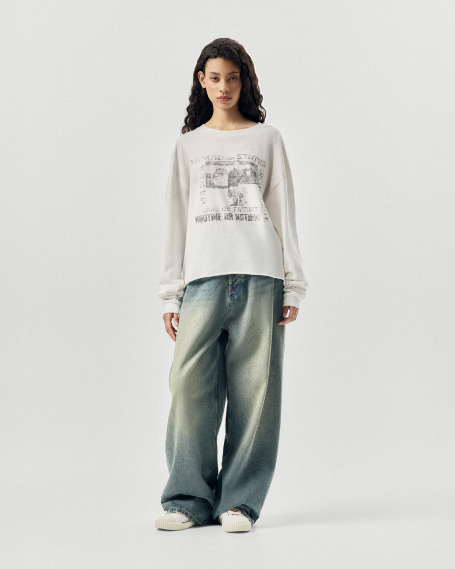 Лонгслив с принтом NAIPACHE, цвет: белый, 2611020000 купить онлайн