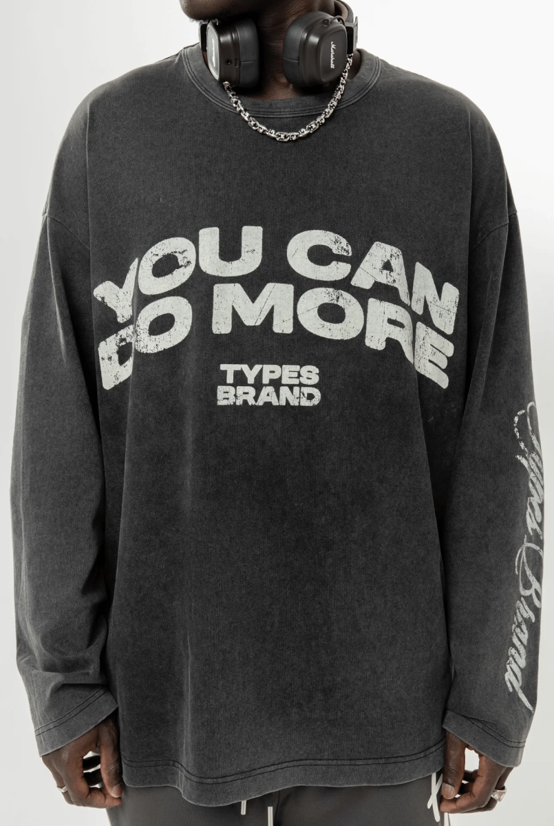 Лонгслив "do more Longsleeve" types, цвет: серый,  купить онлайн