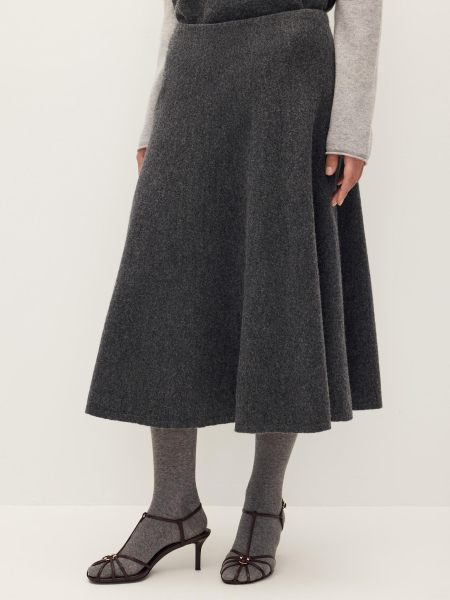 Юбка Lounge из шерсти мериноса Chaika, цвет: графитовый, AW25KS02-14 купить онлайн
