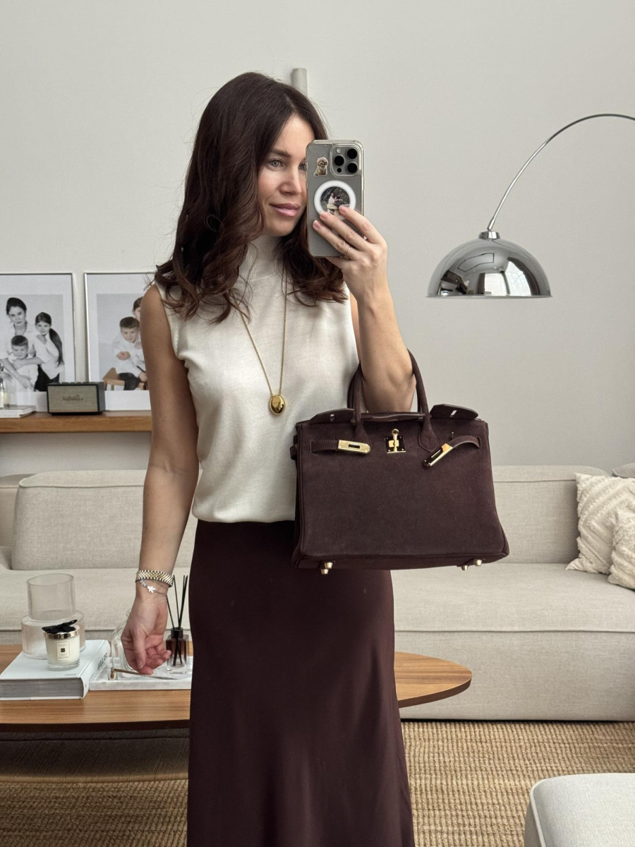 Сумка замшевая brand salad, цвет: коричневый J-704-PHR 8128 купить онлайн