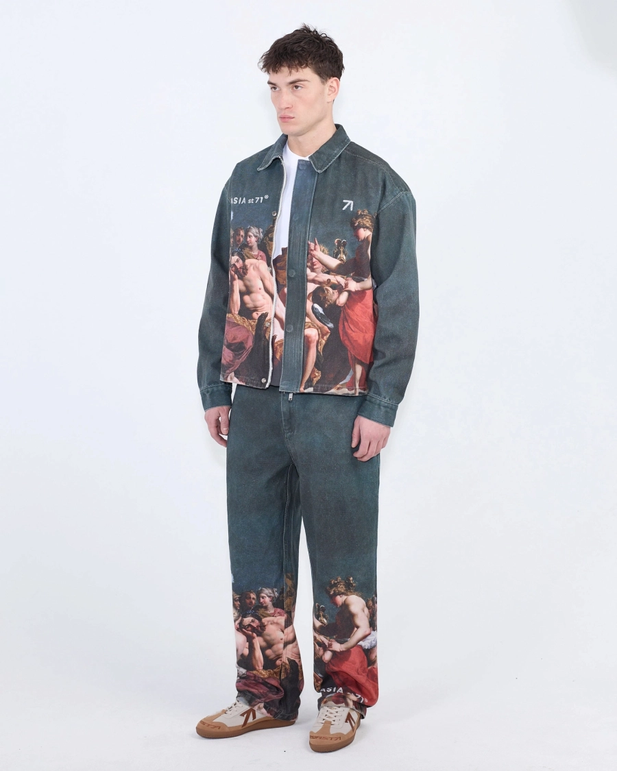 Джинсы с принтом ASIA ST 71, цвет: серый, Ast71.AU-jeans-Abraham купить онлайн