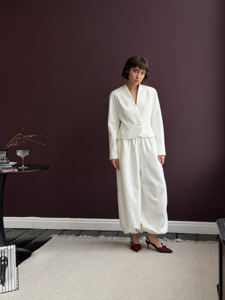 Жакет из замши GARCHIT, цвет: молочный, GARZamJakMol купить онлайн