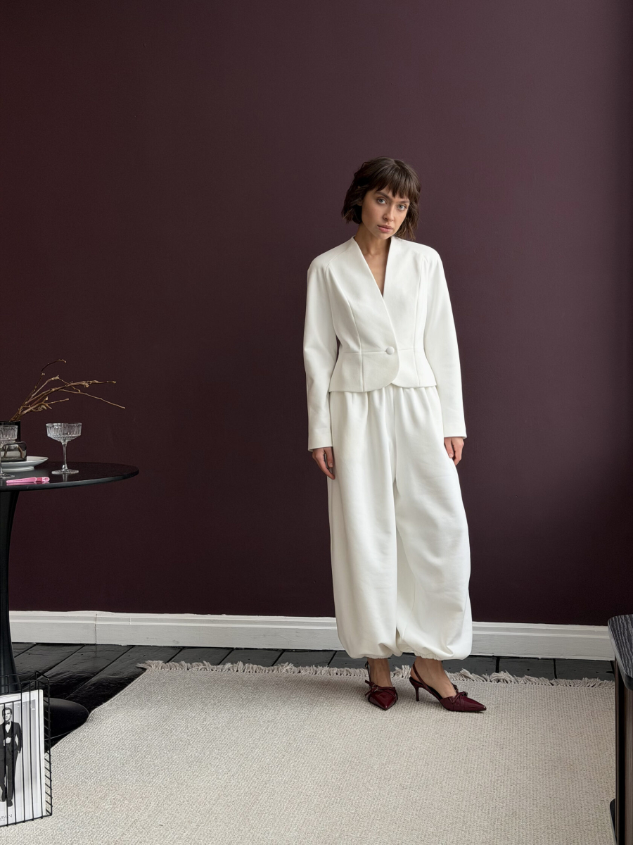 Жакет из замши GARCHIT, цвет: молочный, GARZamJakMol купить онлайн