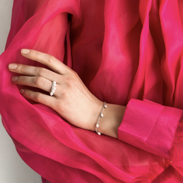 Браслет с 7 жемчужинами The Reason, цвет: серебро, брс жем7 купить онлайн