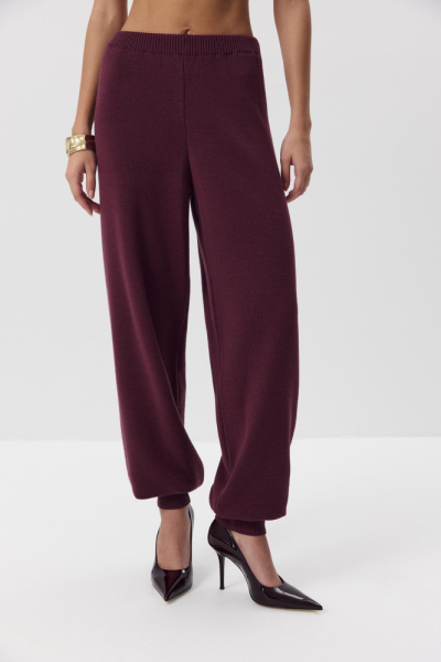 Брюки - джоггеры вязаные с шерстью