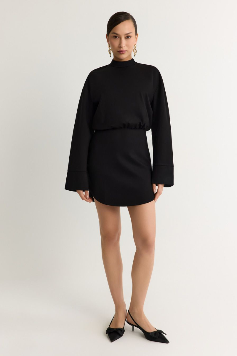 Платье из смесовой вискозы TOPTOP, цвет: черный с принтом, TT.010.12486.901 купить онлайн