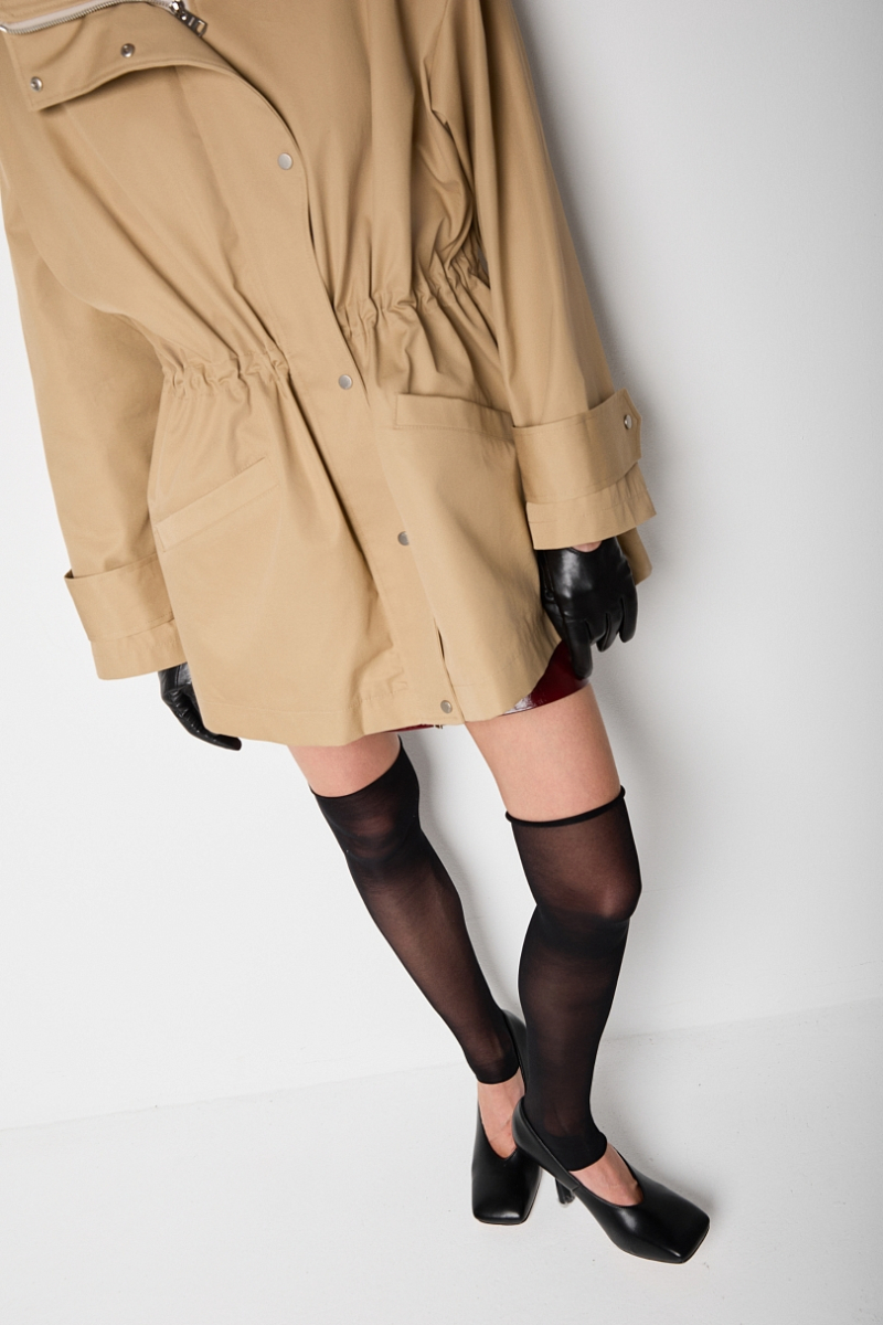 Ветровка с пропиткой, с патами и съемным утеплителем Ricoco, цвет: бежевый, 7069/1 купить онлайн