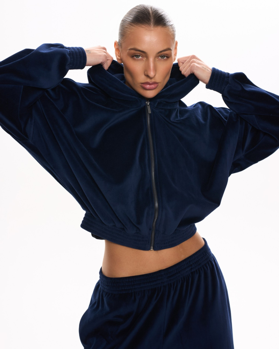 Велюр - костюм ROW с капюшоном Suborbia, цвет: NIGHT BLUE, 006169 купить онлайн